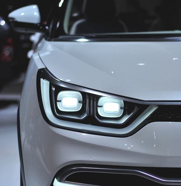 Car on scenic mountain road